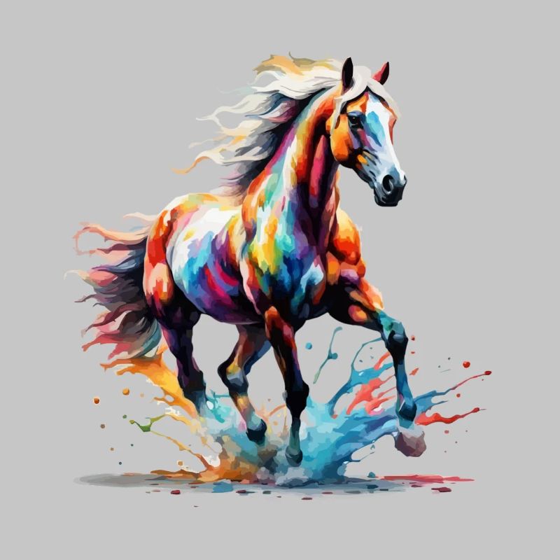 Buntes Haflinger Pferd Kunst Design
