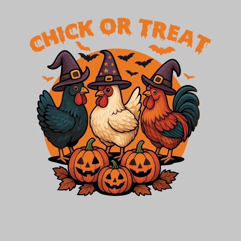 Küken oder Leckerli Gruseliges Halloween-Huhn