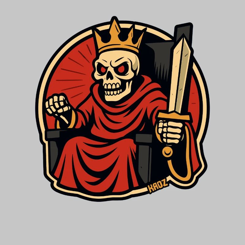 Roi squelette avec épée