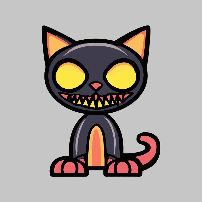 Cat Halloween Comic Funny