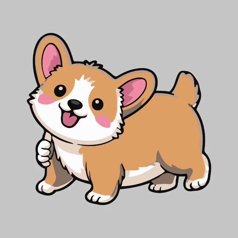 Mouvement de queue de corgi