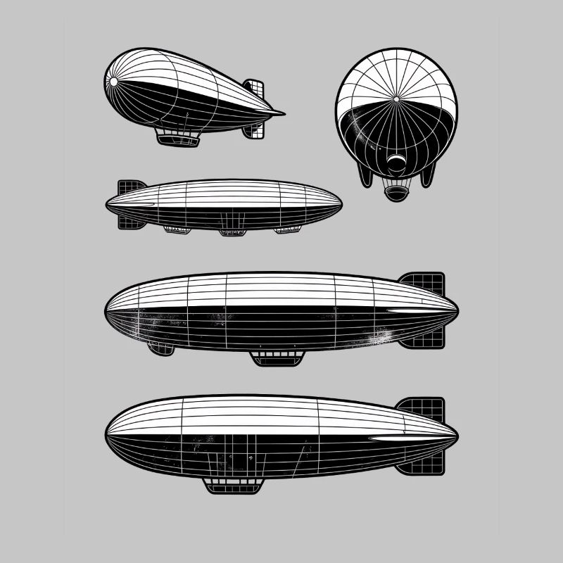 Dirigeable Zeppelin Rétro Vintage