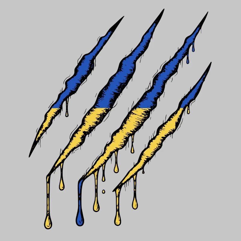Griffe de drapeau de l’Ukraine - Griffe de griffe