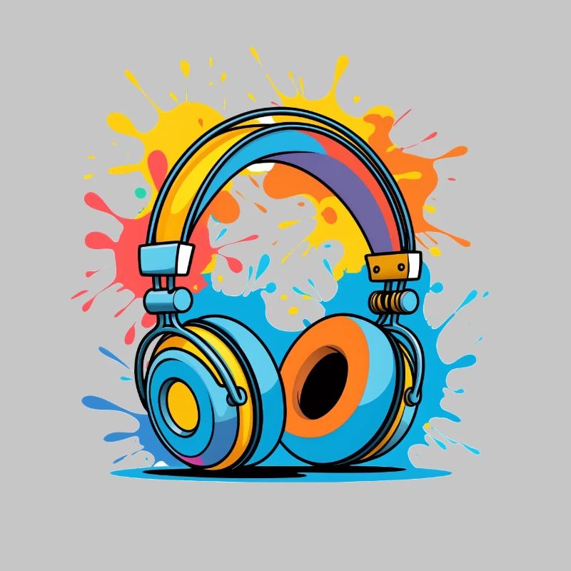 Bunte Kopfhörer Splash Design