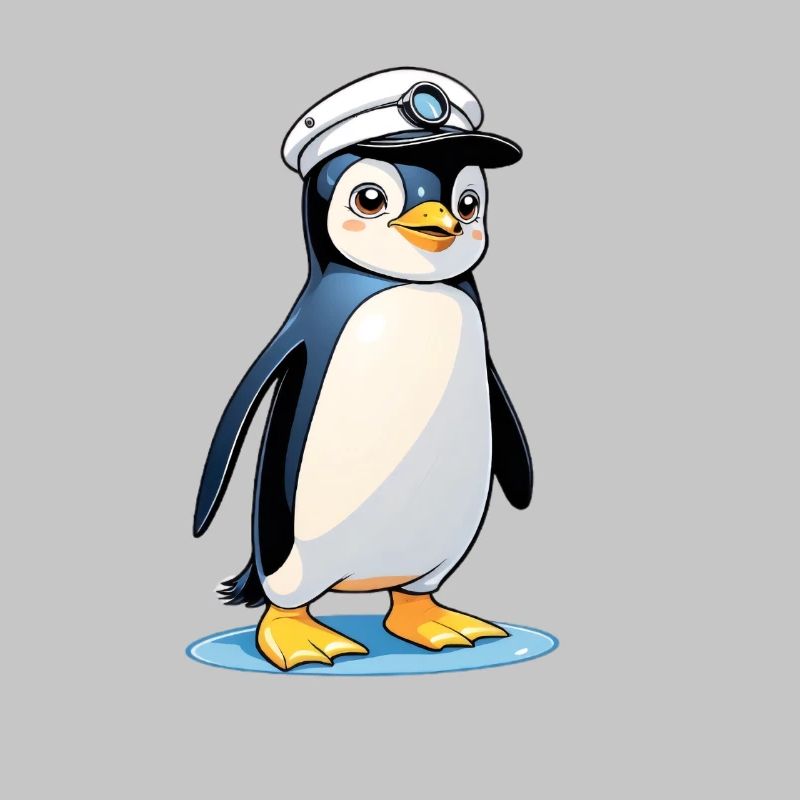 Captain Penguin Mascot