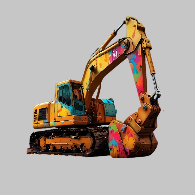 Color explosive excavator