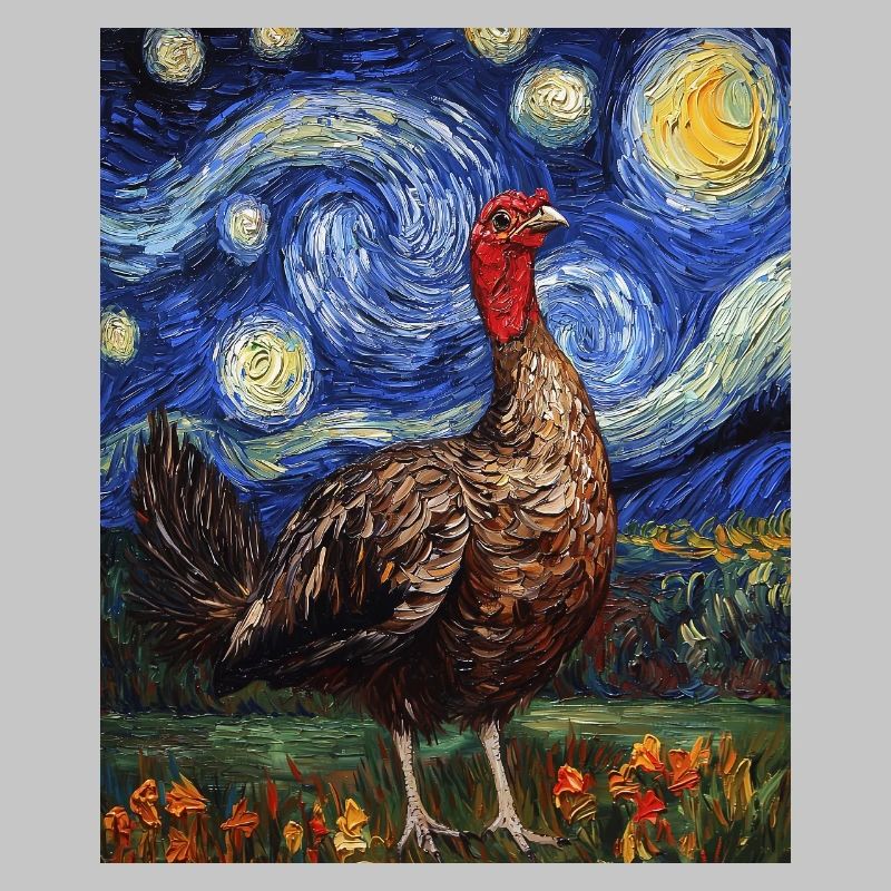 Truthahn Vogel Van Gogh Style