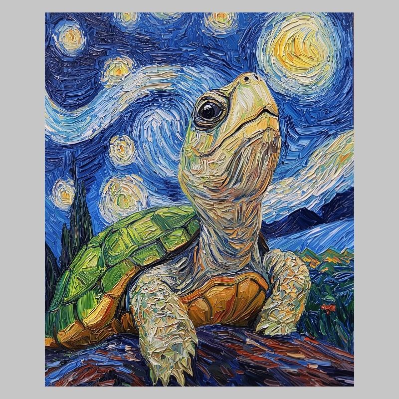 Turtle Van Gogh Style