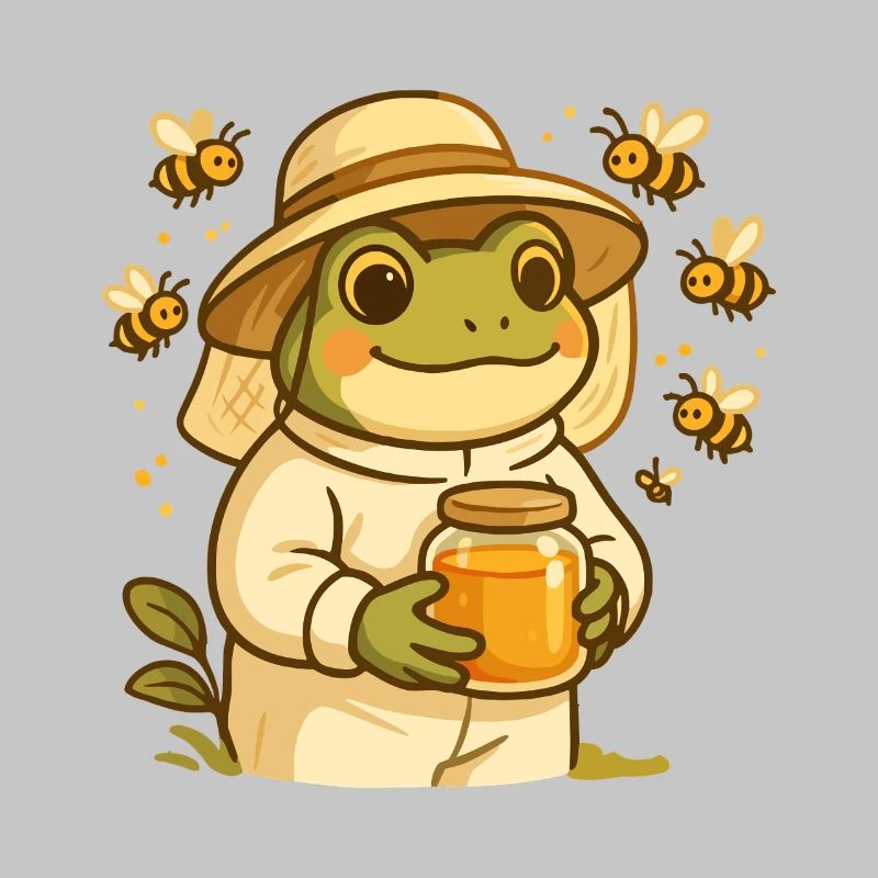 Beekeeper Frog with Honey Jar – Bee Frog