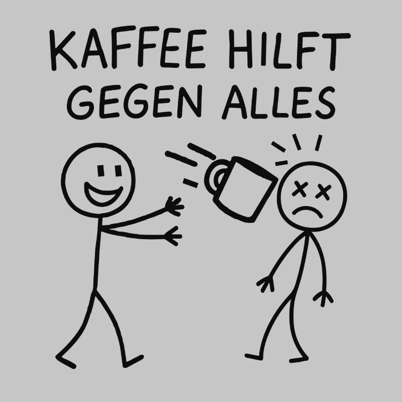 Coffee helps against everything stick figure
