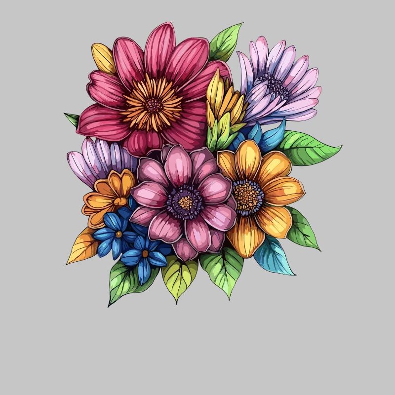 Explosion de couleurs du tourbillon de fleurs