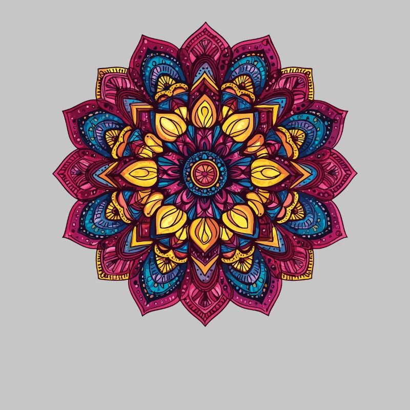 Bunter Mandala Blütenmuster