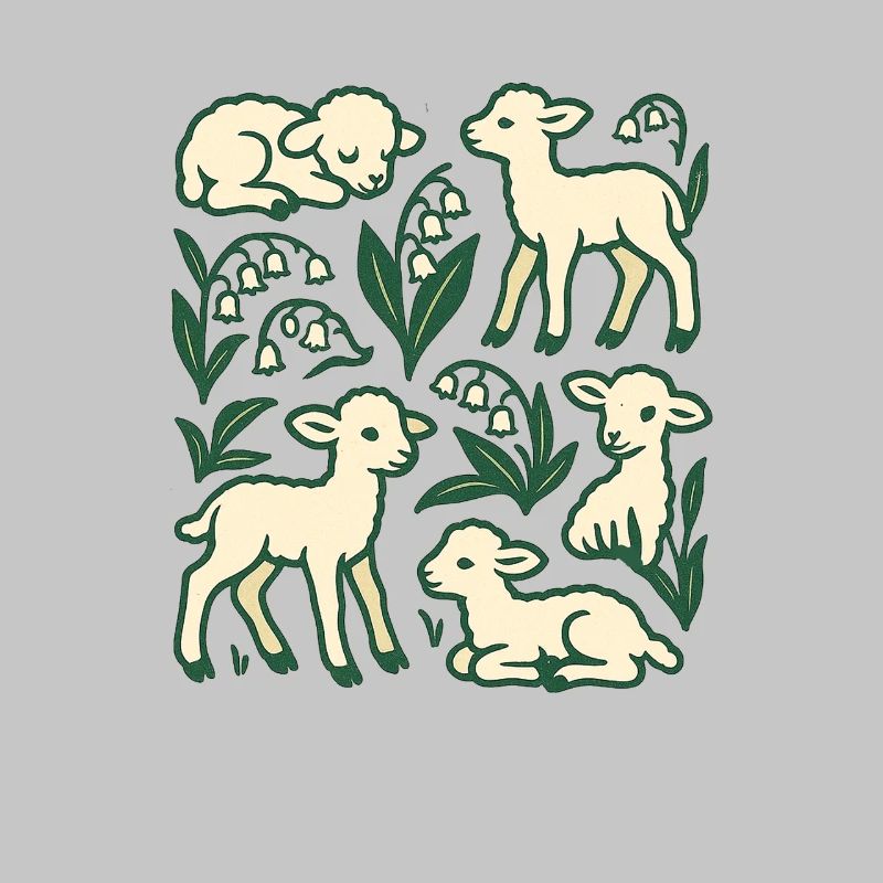 Lamb Quartet in Spring Meadow