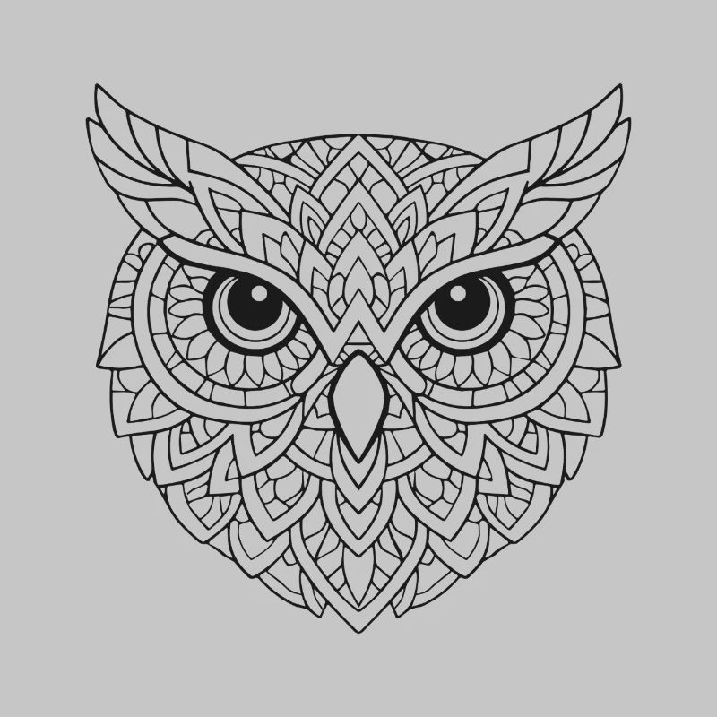 Mandala Eulen Ornament