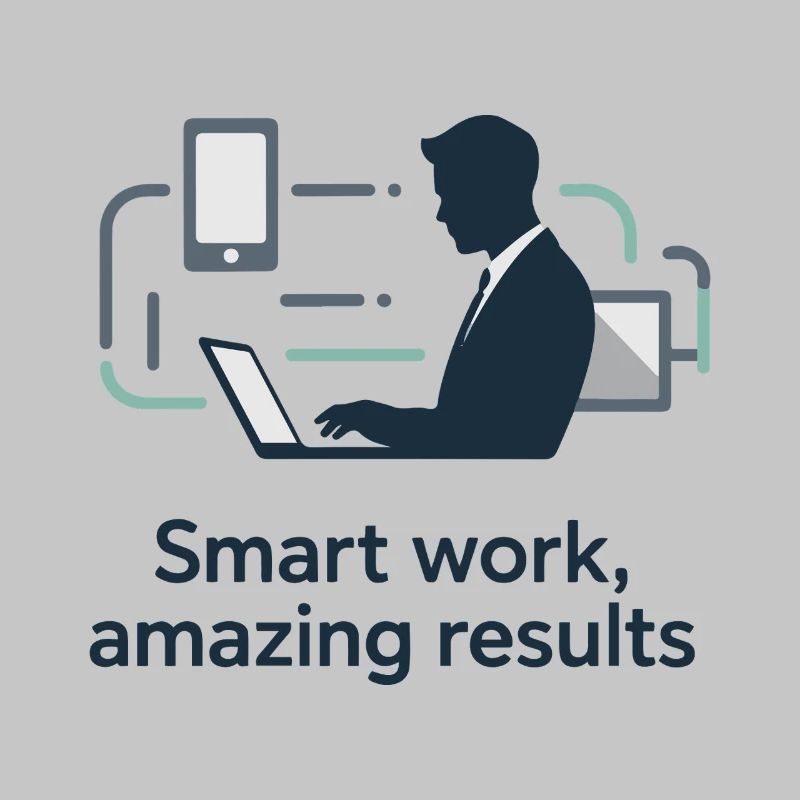 Smart Work Tech Silhouette