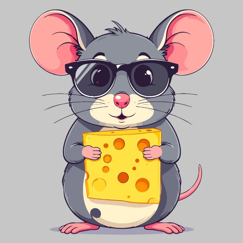 Cool Cheese Mouse with Sunglasses