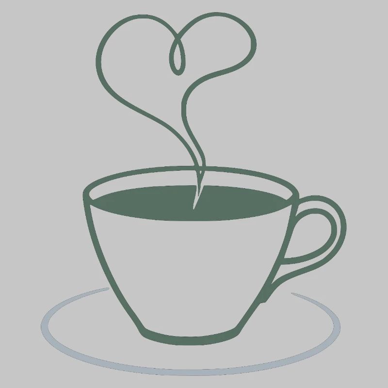 Herzdampf Kaffee Illustration