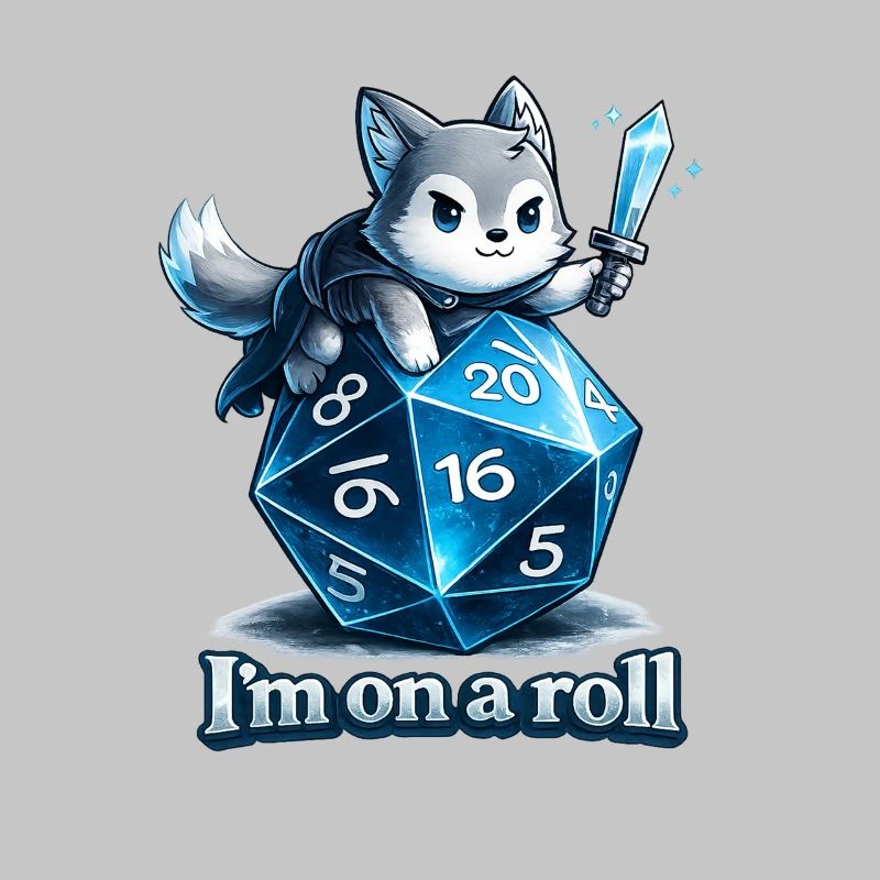 I'm on a Roll – Role-Playing Game Dice Wolf