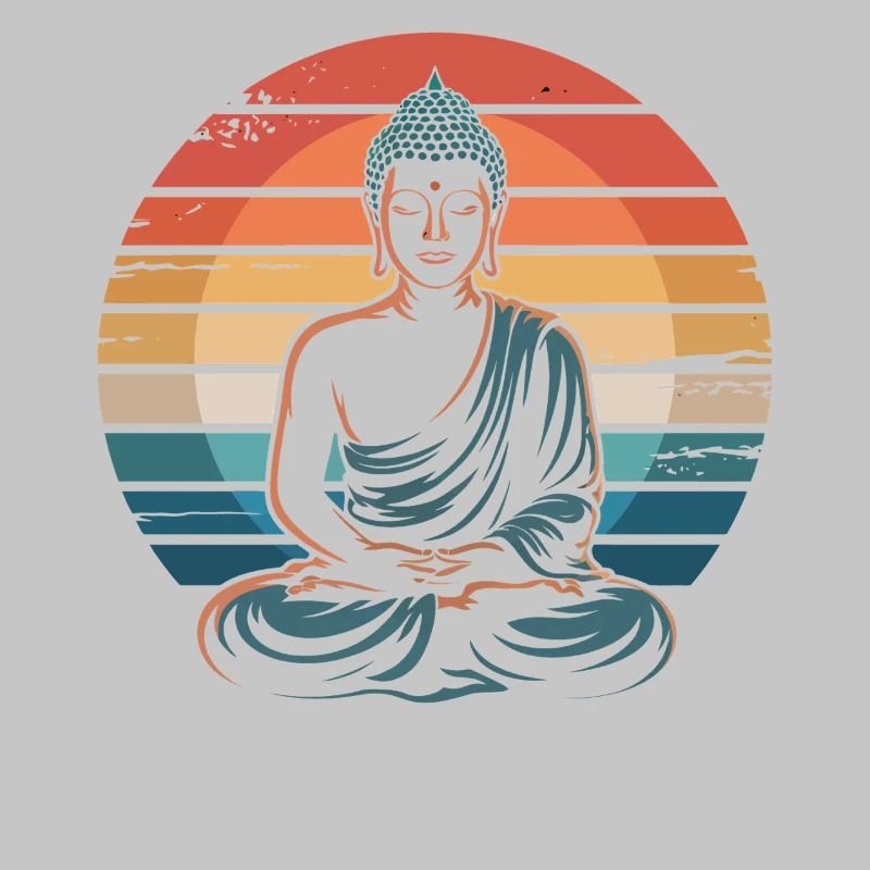 Buddha Sunset Retro