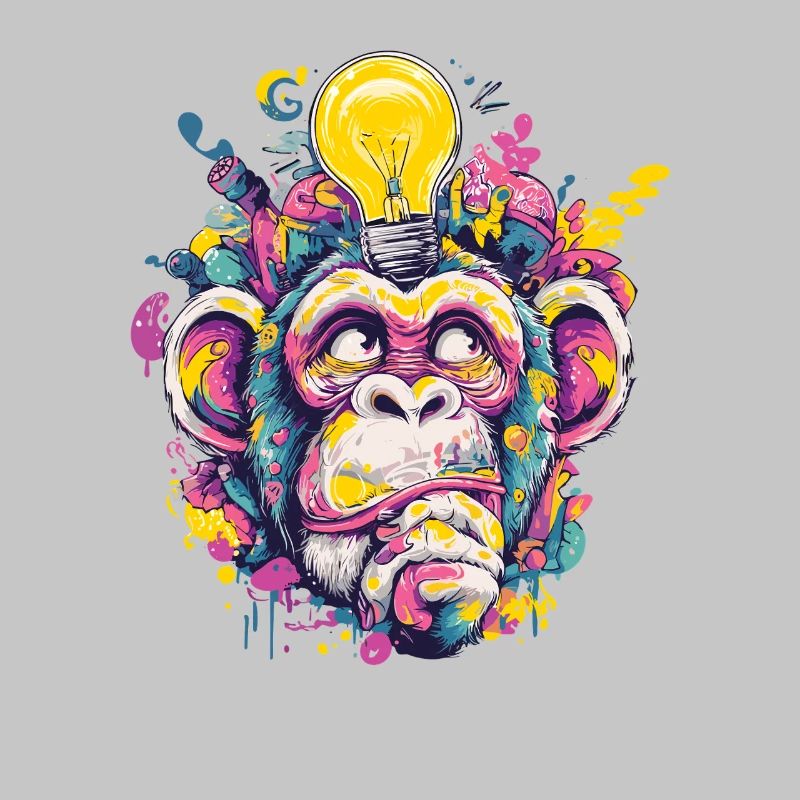Glowing Monkey Graffiti