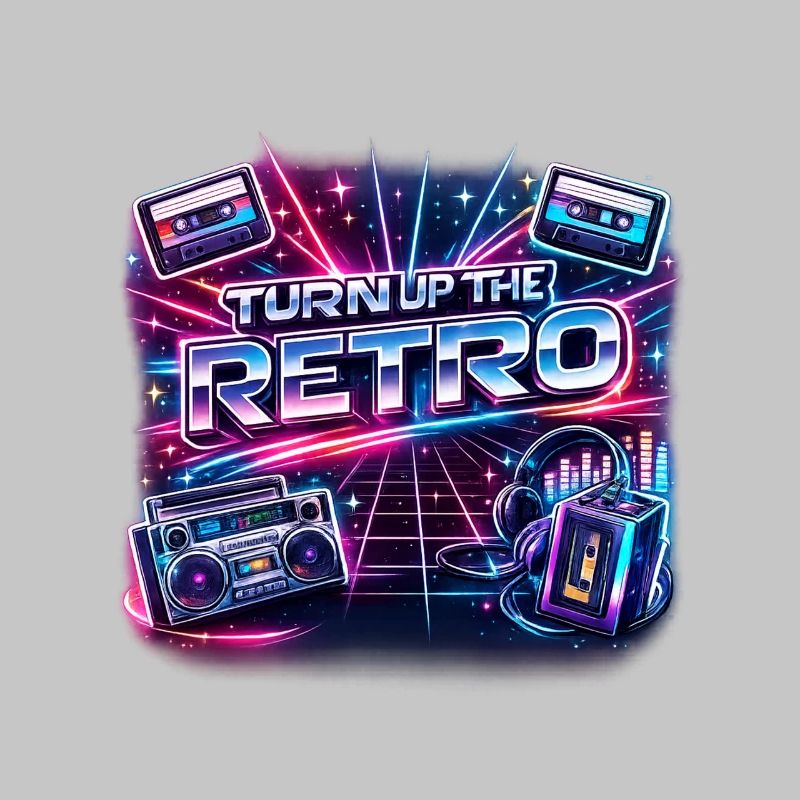 Turn Up the Retro Neon Nostalgia