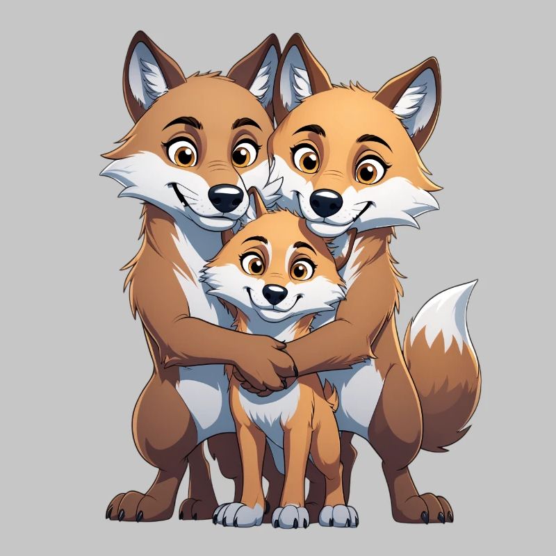 Wolfsfamilie Trio