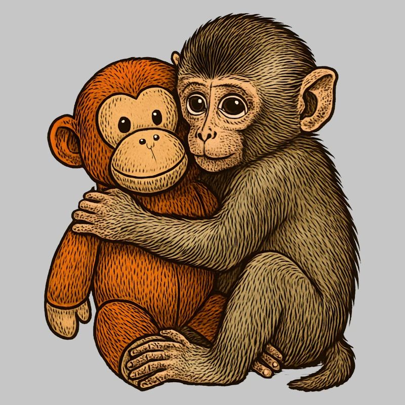 Monkey Hug Friendship