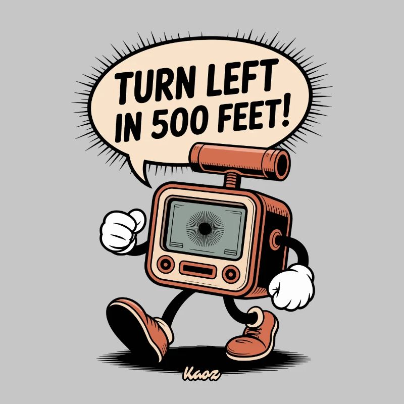 Navigation device with turning hint