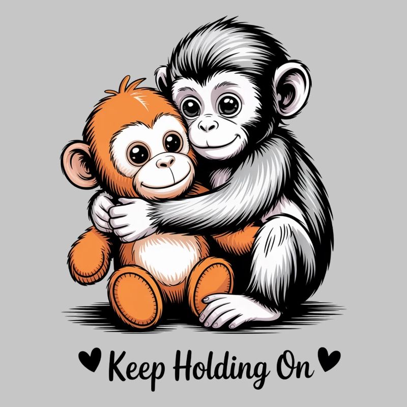 Keep Holding On Monkey Hug