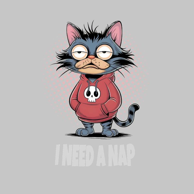 I Need A Nap Müde Katze 