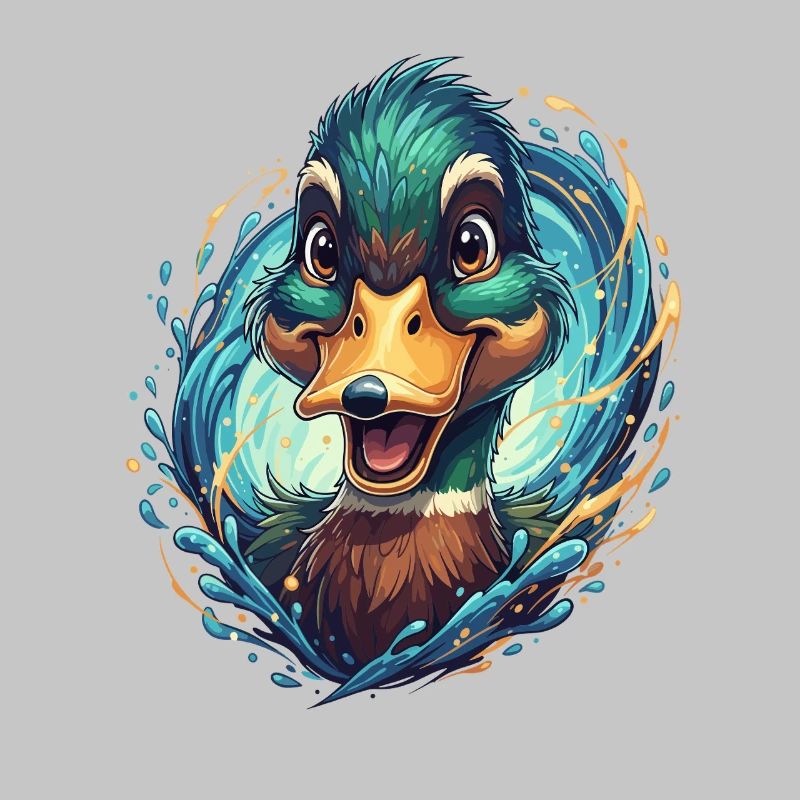 Fröhlicher Wasservogel Splash