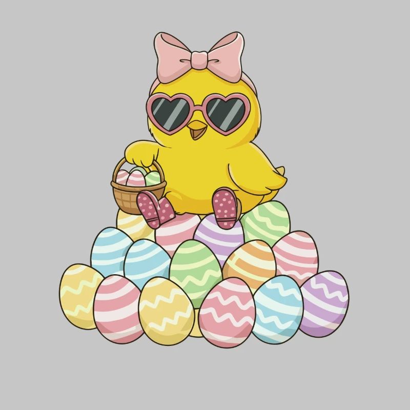 Pastel Chick Easter Egg Parade