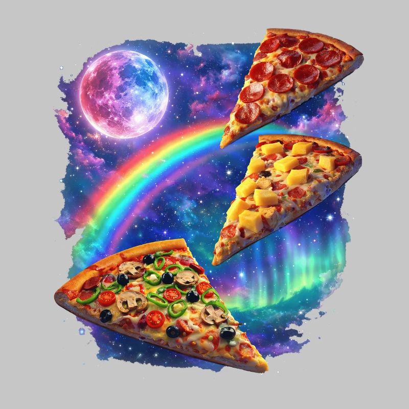 Kosmische Regenbogenpizza All