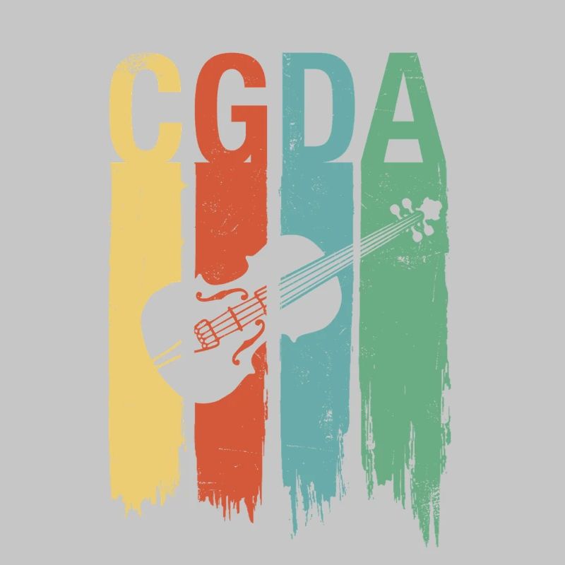 CGDA viola tuning string musician retro