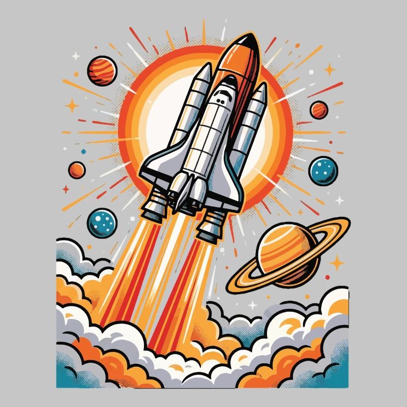 Rocket explosion in space