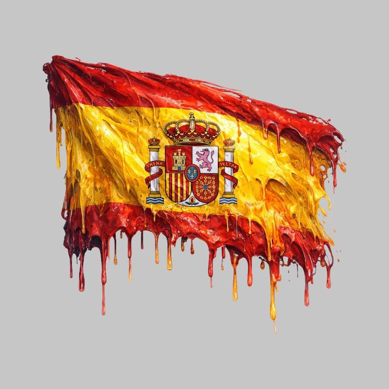 Tröpfelnde Spanienflagge Kunst