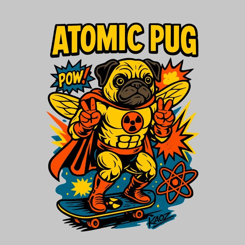Héros Atomic Pug à bord