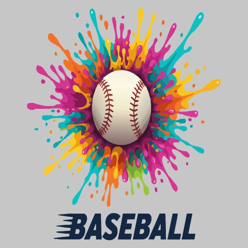 Vivid Baseball Splash Burst