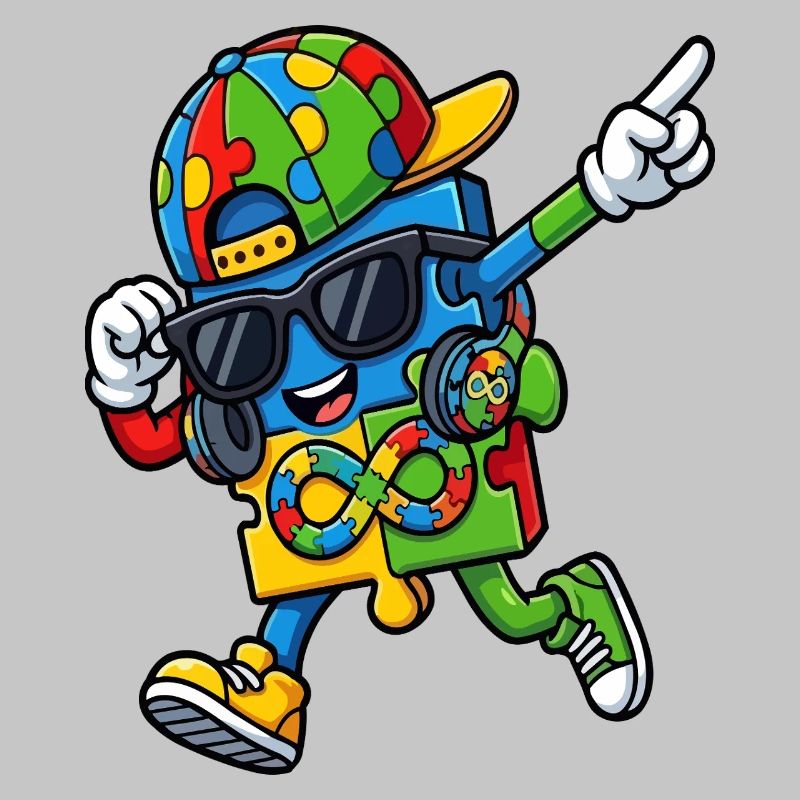 Rainbow Puzzle Mascot