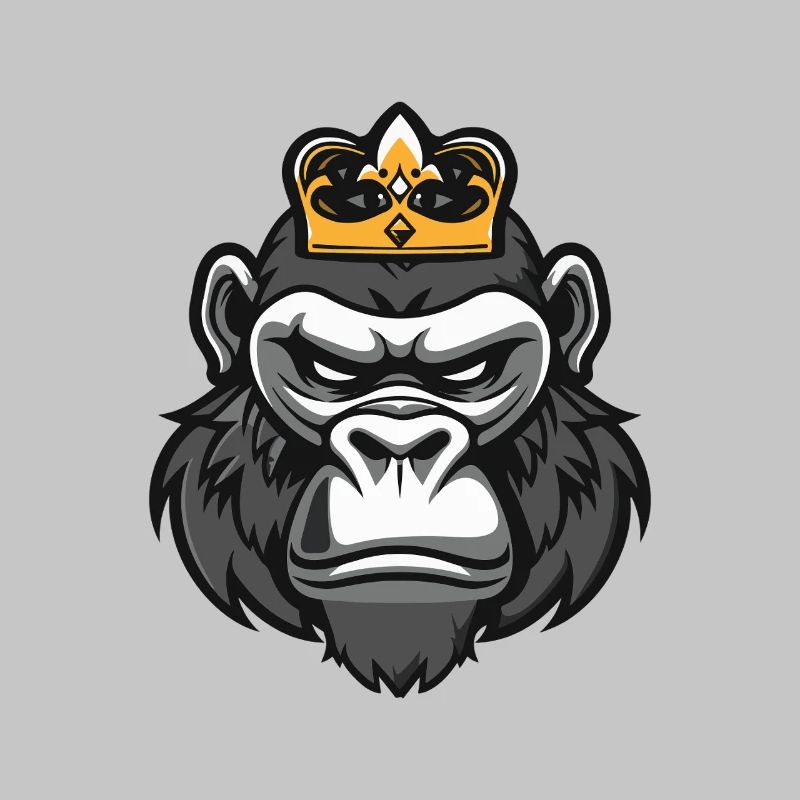 Gorilla Kopf Krone