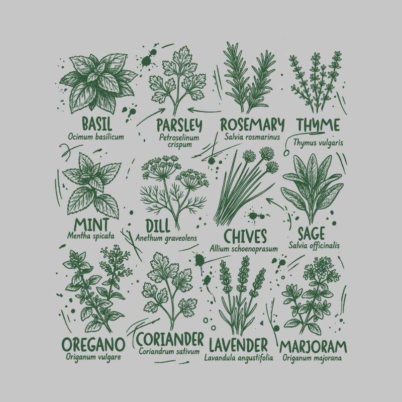 Herbs Botany Kitchen Basil Rosemary