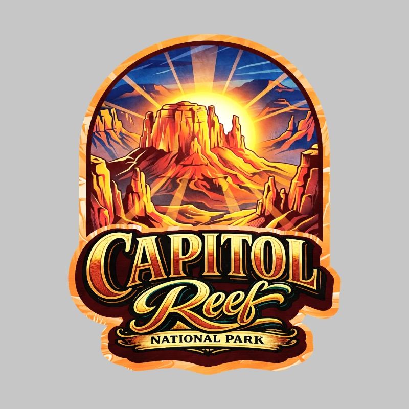 Capitol Reef Sunset Sticker