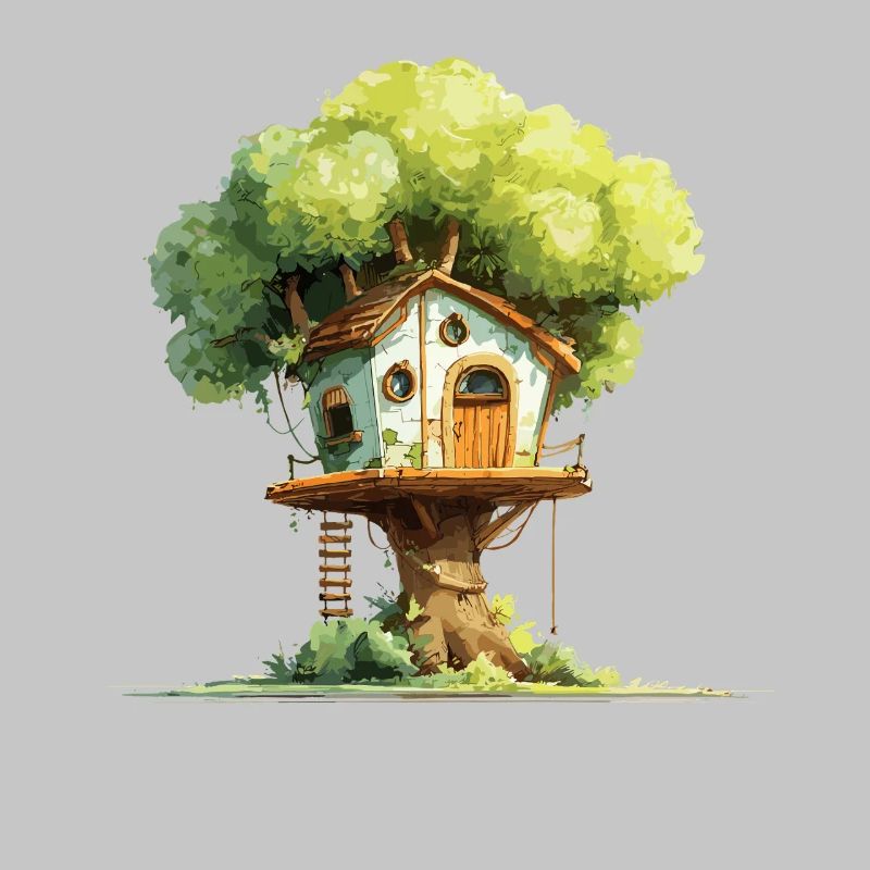 Cabane dans l’arbre dans la canopée