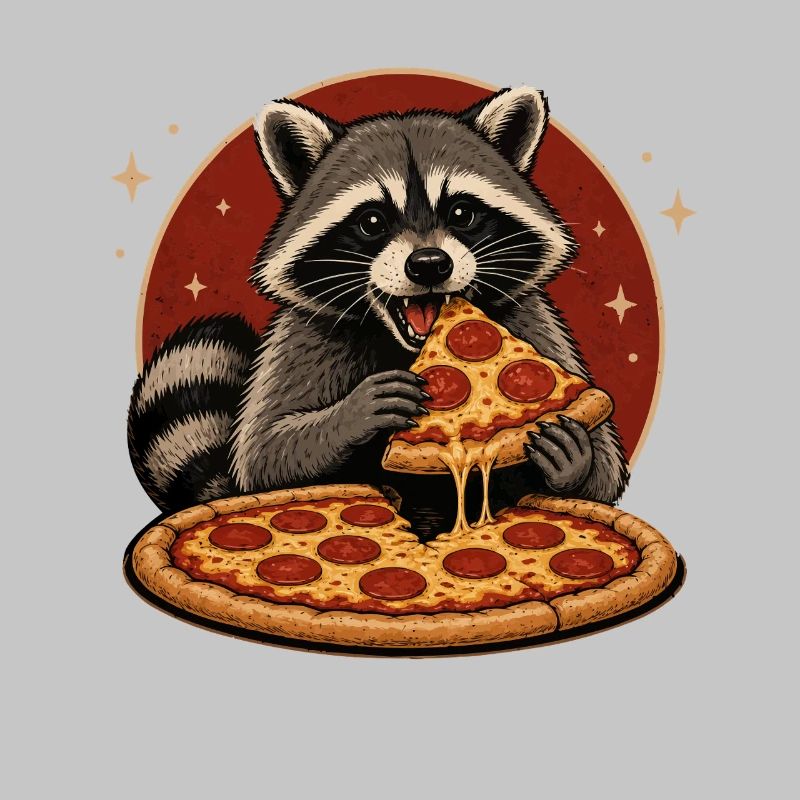 Pizza Waschbär