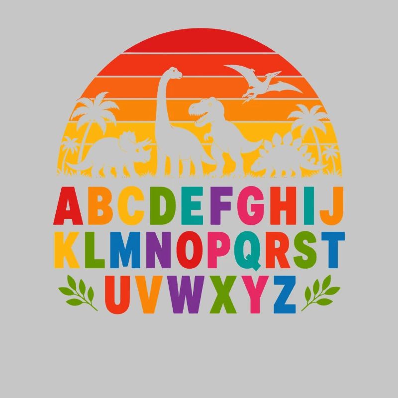 Regenbogen-Dino-Alphabet