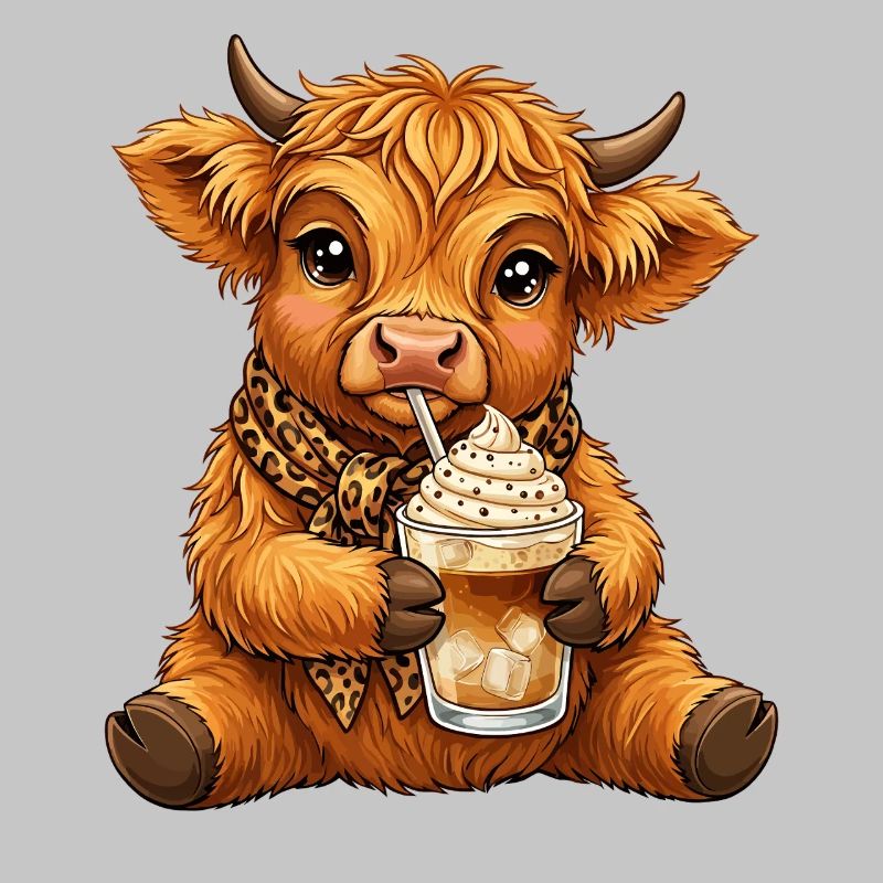 Highland Cow Eiskaffee