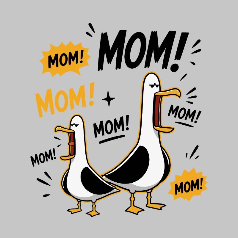 Lustige Möwen-Mama-Muttertag-Mama-Möwen