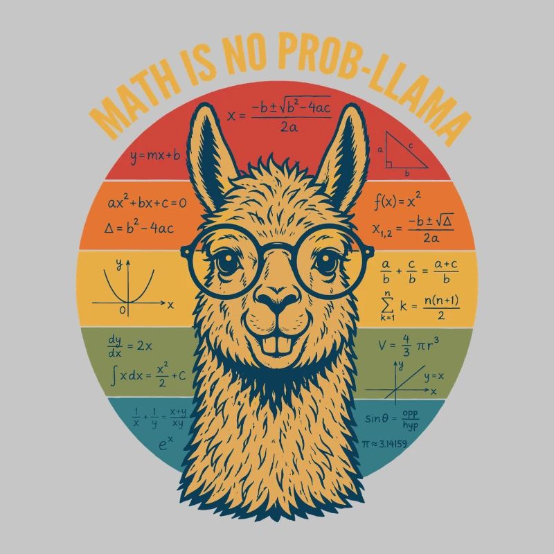 Math Is No Prob-Llama Math Teacher Shirt