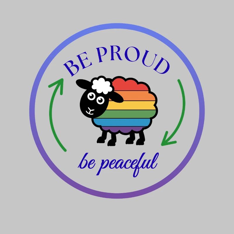 Pride Regenbogen-Schaf: Stolz und Friedlich