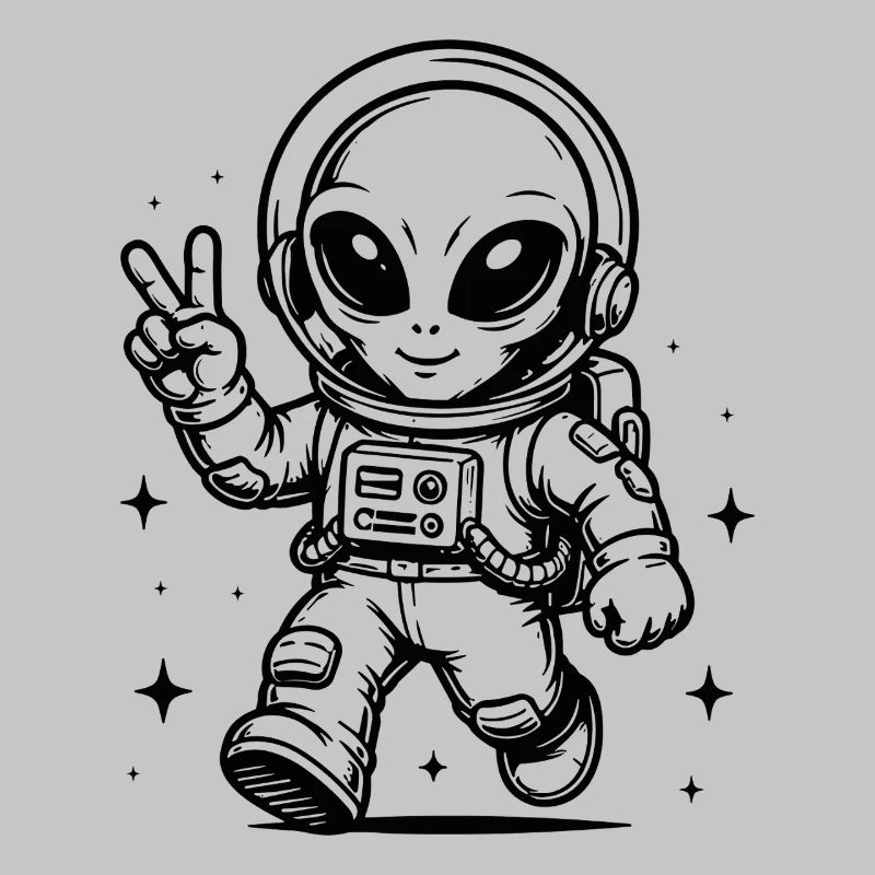 Astronaute Paix extraterrestre dans l’espace